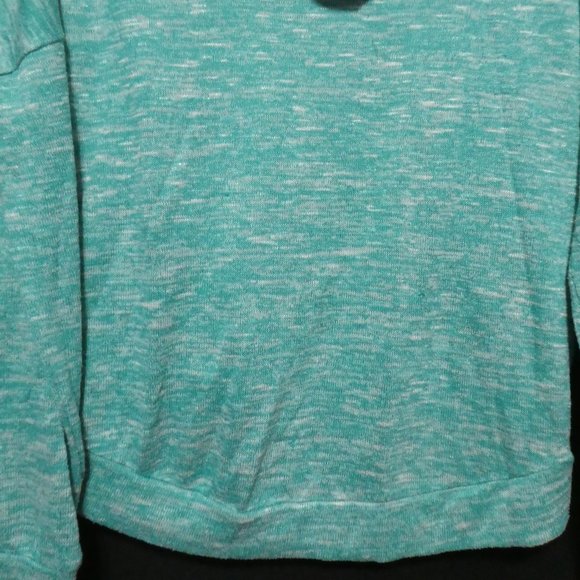 SWS, small, cropped knit hooded pullover sweater, kangaroo pockets, GUC - Picture 15 of 16